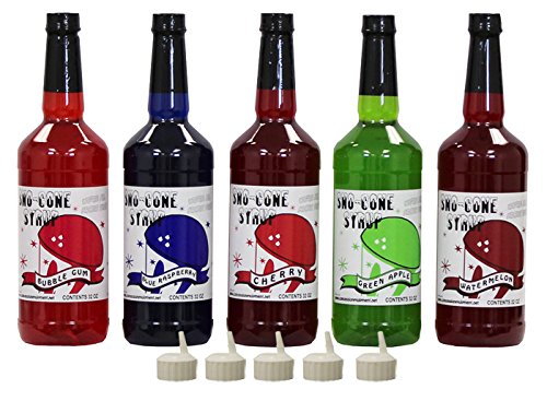 Snow Cone & Shave Ice Syrup-5 Quart Assortment