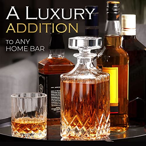 Luxury Gift For Men – Whiskey Decanter Set With Cooling Stones For Beloved Husband Or Dad Birthday Gift – 4 Whiskey Glasses And Decanter Set Is a Great Gift Idea for Whisky, Bourbon, or Scotch lovers - Image 3