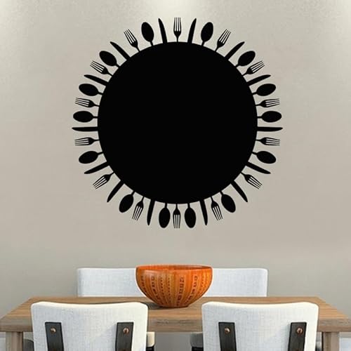 Lavagna in ardesia - Adesivi da parete adesivi cancellabili posate da tavolo 70 x 70 cm