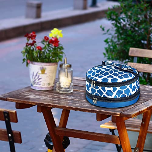 Pete's Choice Pie Carrier, Round Thermal Casserole Carrier, Reusable Insulated Lunch Cooler Bag, Lightweight And Durable, Bags For Picnic, Potluck Trip #TOP1