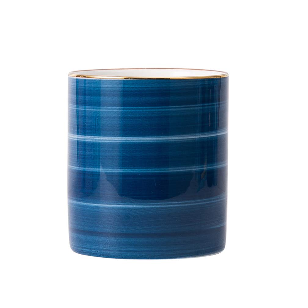 Soporte de cerámica para bolígrafos, soporte para lápices, brochas de maquillaje, para el hogar, oficina, escritorio (B)