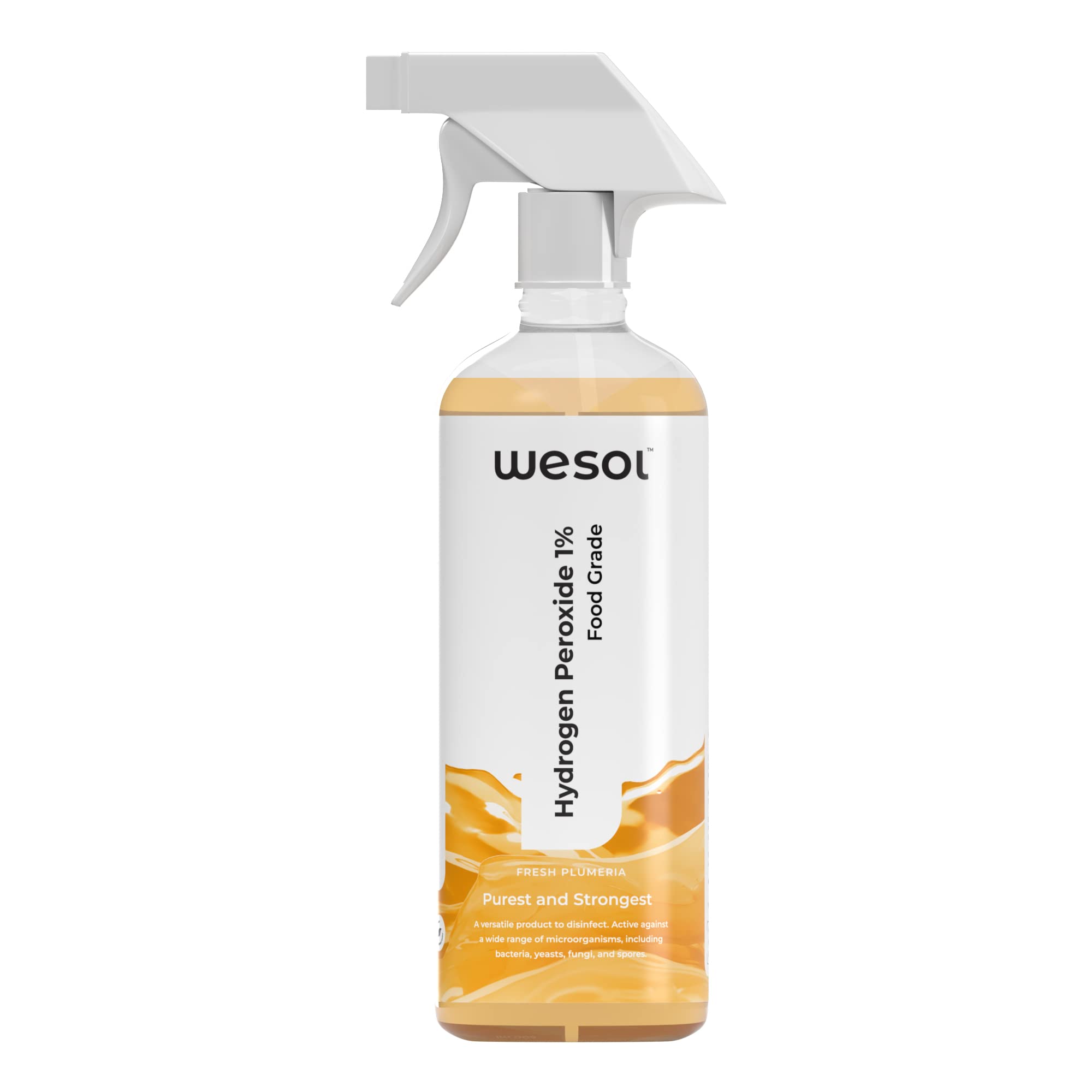 Wesol Hydrogen Peroxide 1% Food Grade | Multi-Use Disinfectant | Kills 99.9% Germs & Viruses | 500ml Pack - Best For Cleaning, General Disinfection, Deodorising (Fresh Plumeria) (B0C3QLW59F) Amazon Price History, Amazon Price Tracker