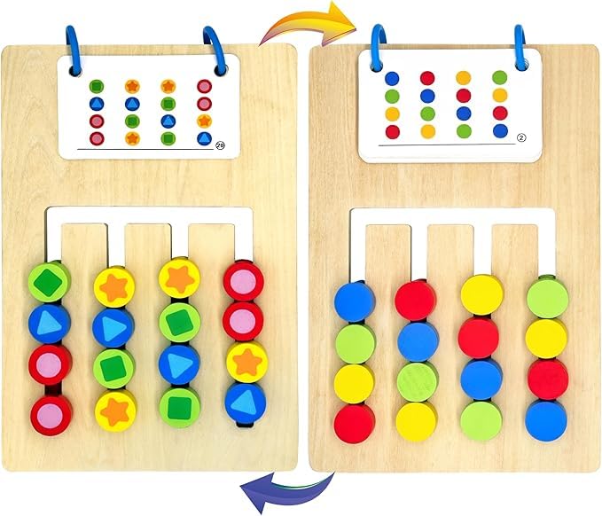Demenz Beschäftigung 2026 Update Farb-Memory Spiel für Senioren aus Holz mit 20 Karten Doppelseitig Spielbar & Karten sicher fixiert leicht greifbar Aktivierung & Erinnerungstraining