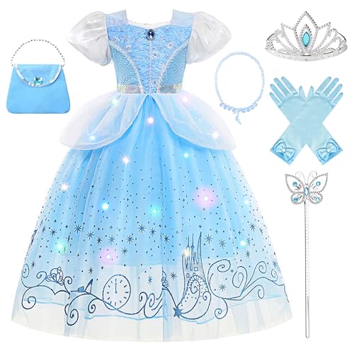 Vestido Princesa Cenicienta para Niñas 3-9 años miniatura 1