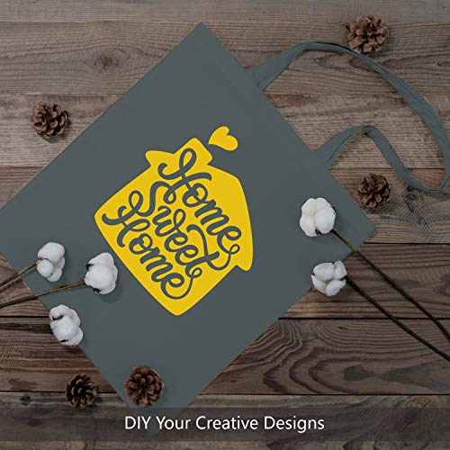 Image of TOPDesign 6-Pack Economical 16 inchx15 inch Grey Cotton Tote Bag, Lightweight Medium Reusable Grocery Shopping Cloth Bags, Suitable for DIY, Advertising, Promotion, Gift, Activity