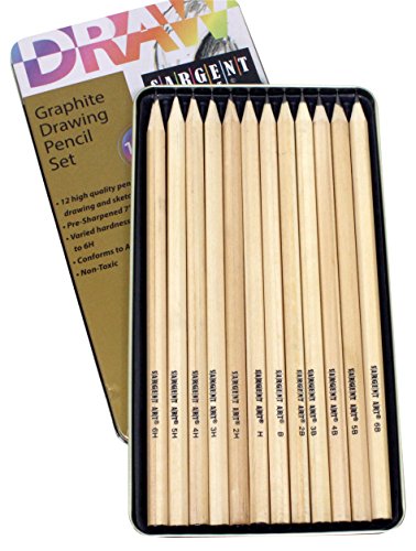 Sargent Art 22-7283 12 Piece Graphite Drawing Pencil Set in Tin Case - Thumbnail 3
