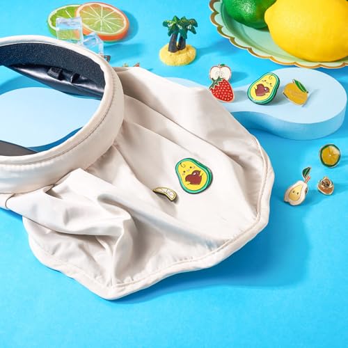 Image of 18Pcs Cute Fruit Enamel Pins Strawberry Lemon Banana Orange Watermelon Peach Apple Brooch Pins Assorted Fruits Lapel Badges Aesthetic Badges for Backpack Bags Hats Clothing Ornaments