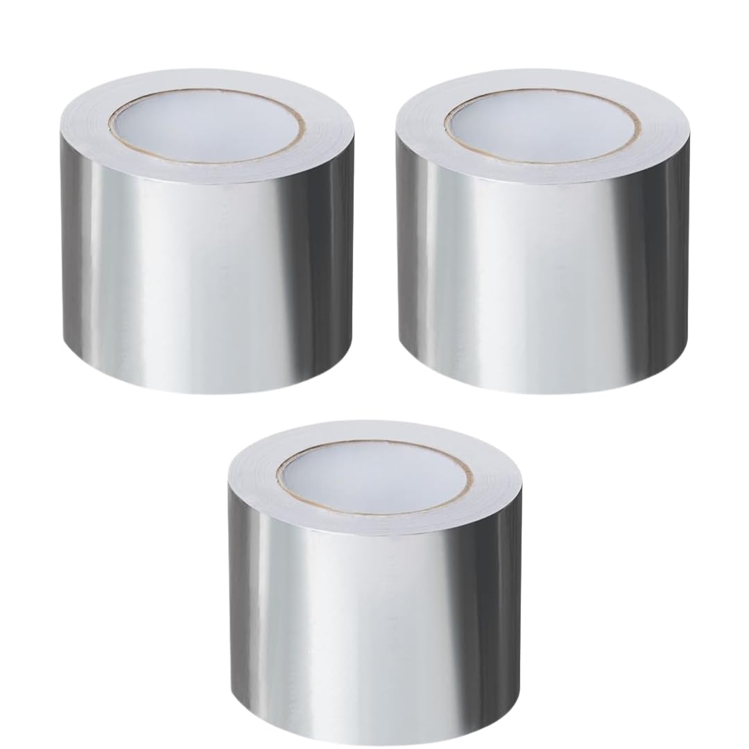 Aluminium Klebeband 3 Stück 96mm/45m Hitzebeständiges Wasserdichtes