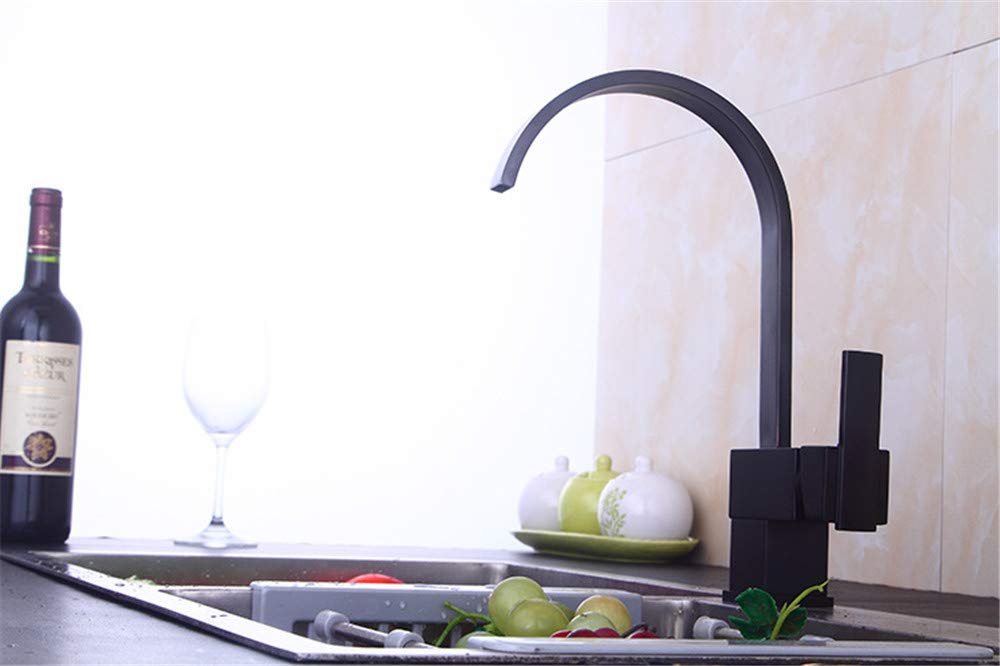 Robinet d'évier de cuisine noir pour simplifier la vie quotidienne