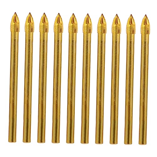HOLIDYOYO 10pcs Tungsten Carbide Tile Drill Bit Set Glass Ceramic Hole Opener Drill Bit for Tile Wall Drilling Tool