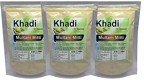 Panihari Khadi Omorose Multani Mitti Powder for Skin and Hairs, (Pack Of 3),100 gm each