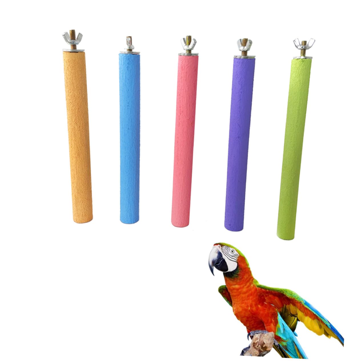 HANABASS 10pièces De Meulage pour Oiseaux Naturel Jouet à Grincer pour Perchoir De Perruches Accessoire De Cage pour Oiseaux Aléatoires