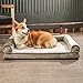 Amazon Basics XL Hundebett/Sofa in U-Form aus Schaumstoff, mit abnehmbarem, waschbarem Bezug, Taupe, 112 x 89 x 20 cm (L x W x H)
