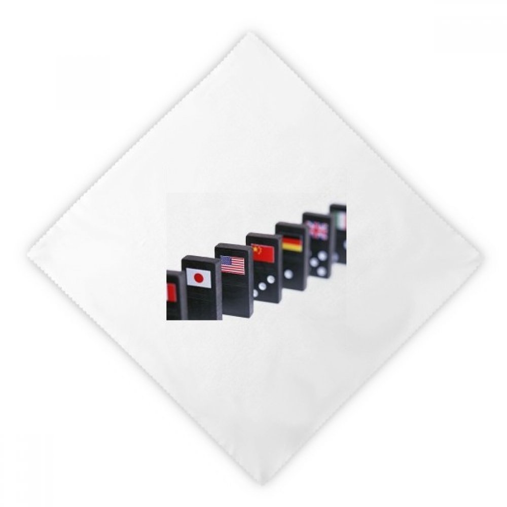 Serviettes de table réutilisables à motif dés Pai Gow multicolores pour repas