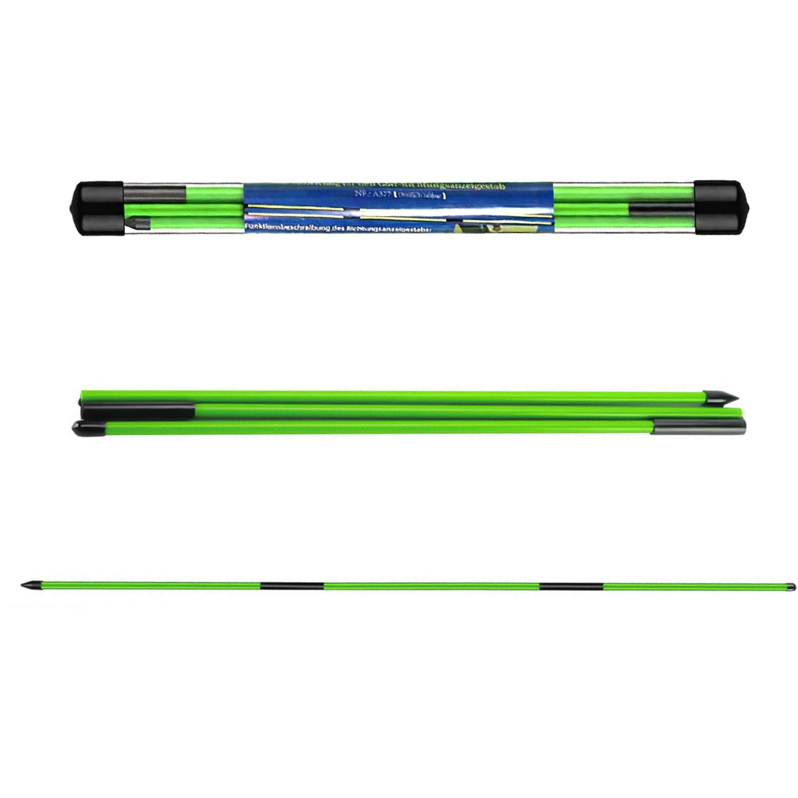 2PCS Golf Alignment Sticks, Golf Training Sticks, Foldable Training Aid for Swing Posture Aiming Putting Full Swing Practice Durable Fiberglass Alignment Rods with Clear Tube Case Portable Accessories