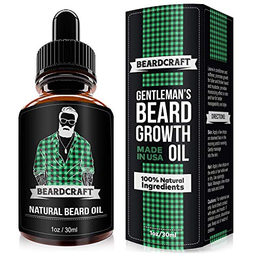 Beard Oil and Mustache Softener and Moisturizer - Fragrance Free Leave-in Conditioner - Promotes Growth for Fuller and Thicker Beard - 100% Organic USA-Made Formula