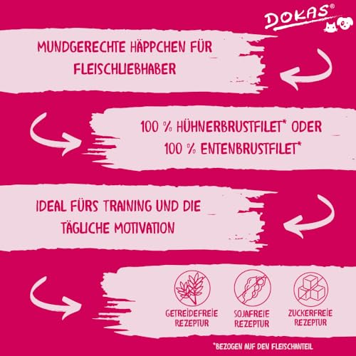 DOKAS Hühnerbrust in Stückchen – Glutenfreier Premium Snack in praktischer Größe für Hunde – Ideal zum Training – 9 x 200 g – Ansicht 5
