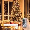 FairyGlim Ljusslinga utomhus, vattentät 8 lägen julbelysning för utomhusbruk, inomhus, trädgård, träd, jul (varm vit, 50 m, 500 LED) #3
