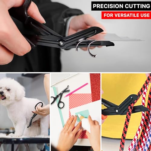 JW Craft Medical Trauma Shears - 7.5\'\' Premium Bandage Scissors Stainless Steel Blade with Non-Stick Plasma Coating - Surgical Scissors for Nurses, Doctors, EMT, First Aid Essentials - Thumbnail 6