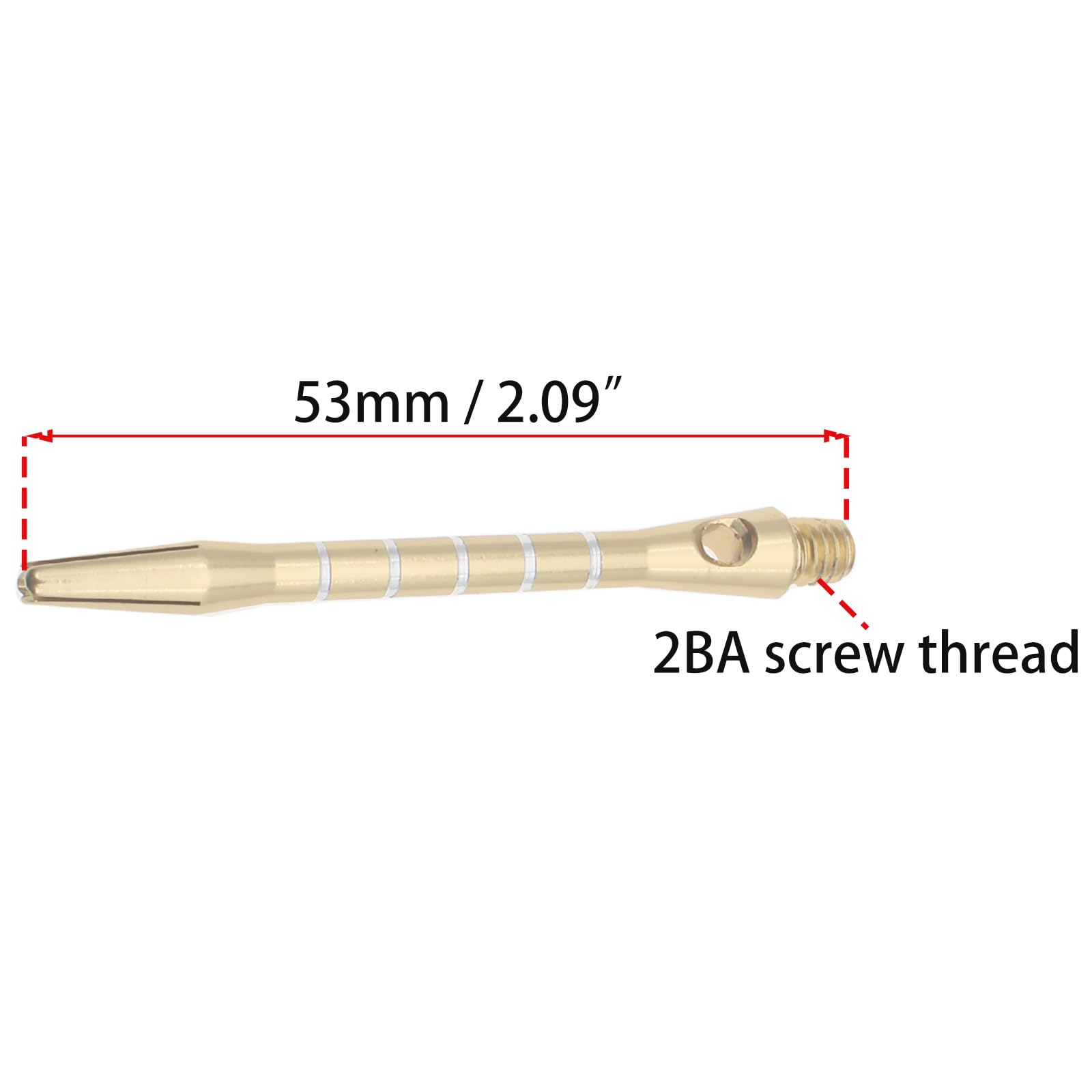 OZXNO 12 Pcs Dart Shafts Aluminium Alloy Dart Shafts for Steel Tip 2BA Thread Dart Stems for Sports Outdoor Dart Flight