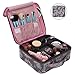 Produktbild CoolBELL Kosmetiktasche Reise Makeup Box Zug Kasten Kosmetikkoffer Kosmetischer Organizer Etui Kulturbeutel Kulturtasche mit Teiler für Make-up Bürste Schmuck Toilettenartikel,Grau Flamingo