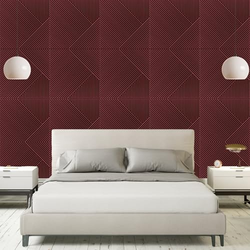 Image of Kayra Decor 3D Self Adhesive Wall Panel Ruby Rose TP 106 Design Pack of 12 Covers 32.34 Sq. Ft.TP106