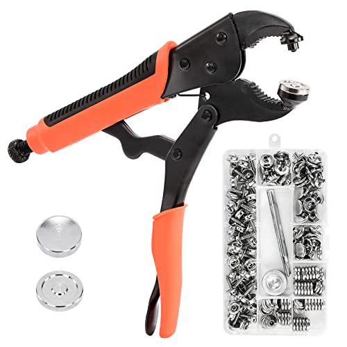 Heavy Duty Snap Fasteners Kit+Canvas Snap Kit, Cenoz Marine Grade Stainless Steel Snaps,Screw Snaps,Boat Cover Snaps,Carpet Snap Kit With Setting Tool For Boat Cover Furniture (Silver-300Pcs) #TOP10