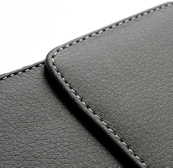 Leather flip belt clip metal case holster vertical for Silent Circle Blackphone - Black