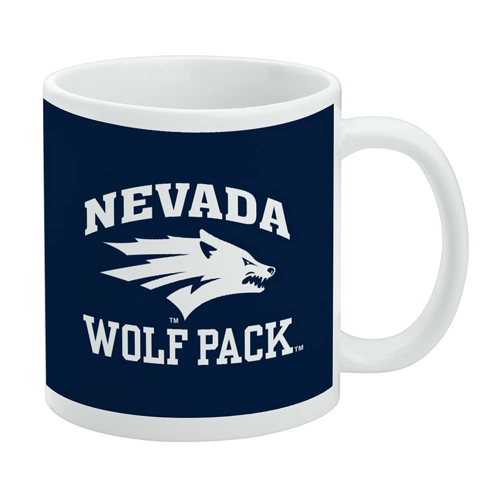 University of Nevada, Reno Wolf Pack Ceramic Coffee Mug, Novelty Gift Mugs for Coffee, Tea and Hot Drinks, 11oz, White