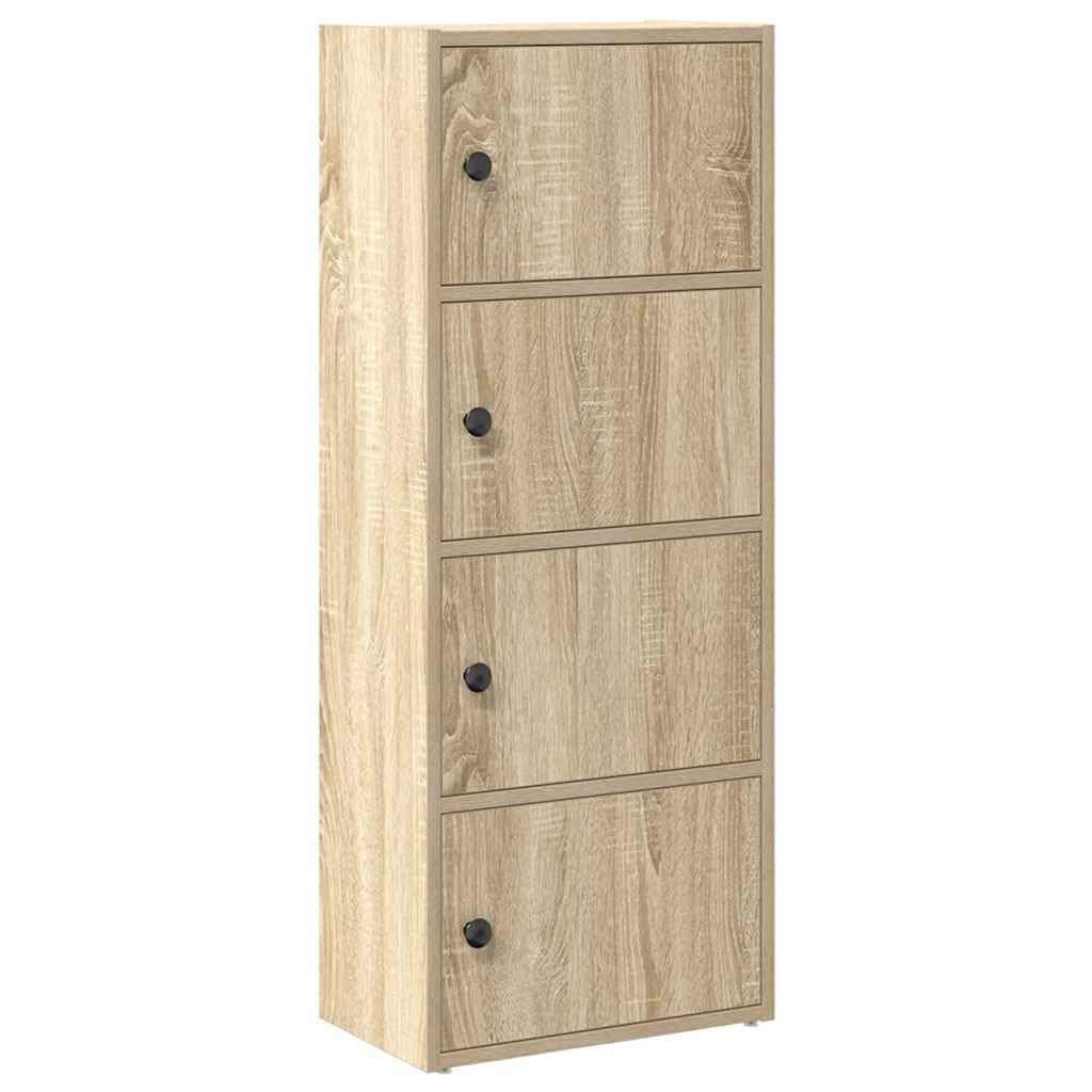 vidaXL Bookcase Sonoma Oak 40x24x102 cm Engineered Wood — image 1
