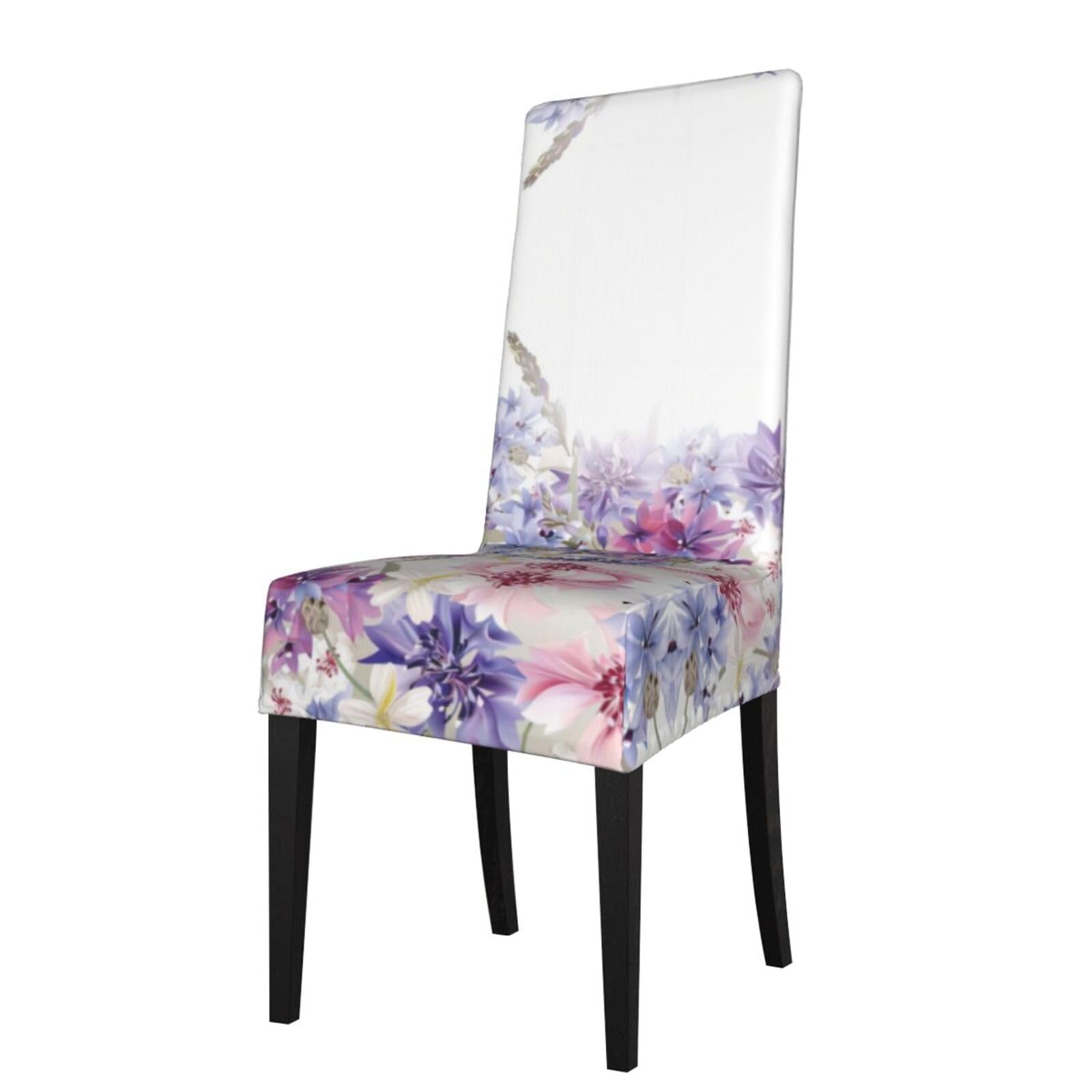 Yyhwhjde Black Floral Swirls Ivy Prints Protection Cover For Dining Chair – Stretch Slipcovers For A Fresh, Refreshed Dining Room Look!