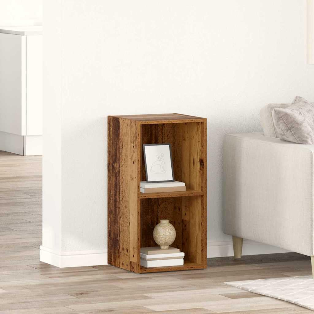 Meuble TV en bois marron 72 cm doté de 4 étagères de rangement murales