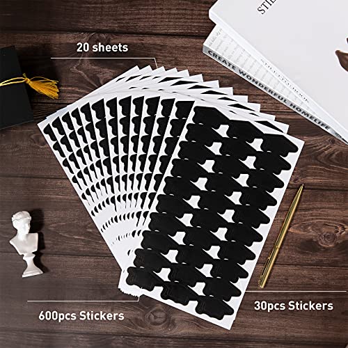 Whaline 600Pcs Graduation Cap Stickers Black Graduation Hat Sealing Labels Grad Party Favor Labels Self-Adhesive Grad Cap Stickers For College High School Graduation Party Chocolate Envelopes Decor #TOP2