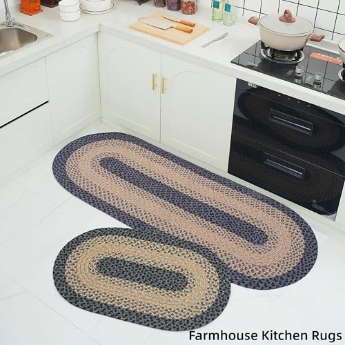 Tapete oval tejido RCTJHOME 60x90 cm polipropileno miniatura 6