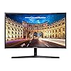 Samsung Curved Monitor C24F396FHR, 24 Zoll, VA-Panel, Full HD-Auflösung, AMD Freesync, Reaktionszeit 4 ms, Krümmung 1800R, Schwarz
