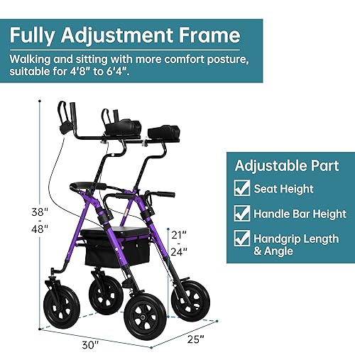 Elenker All-Terrain Upright Rollator Walker thumb #5