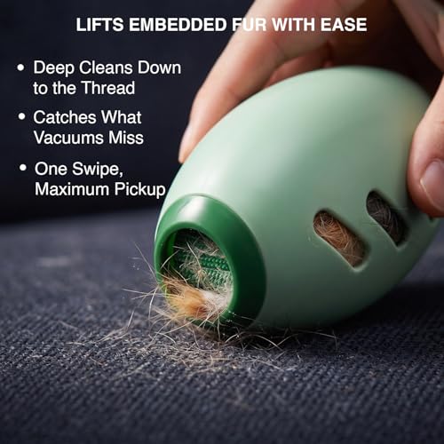 Image of Portable Lint Roller for Pet Hair - Reusable Dog & Cat Fur Remover, Compact Travel-Friendly Hair Remover for Clothes, Furniture & Car Interiors
