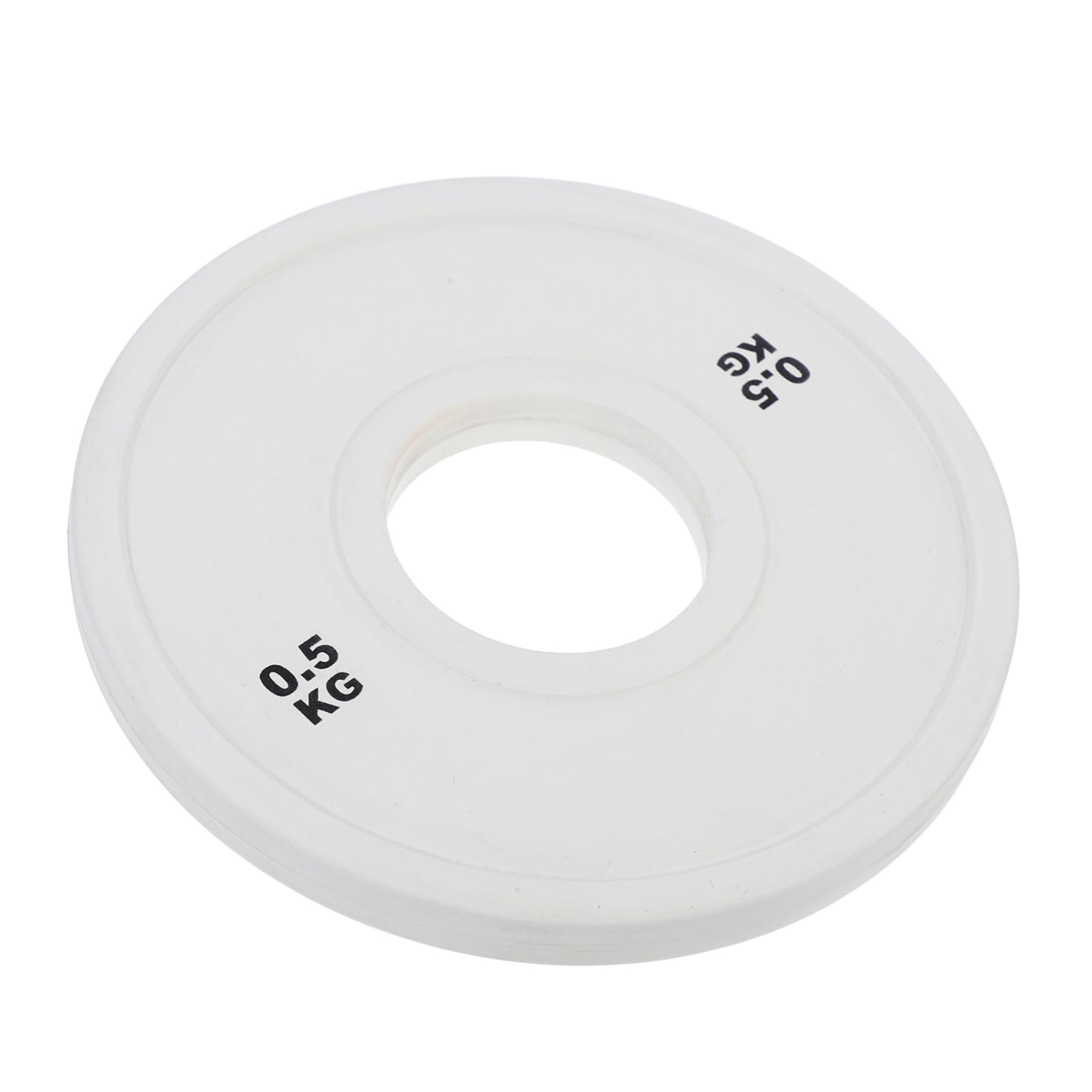 Disco de Pesas de Goma 0, 5kg Blanco Gran Orificio