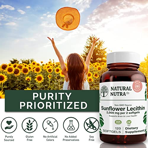 Natural Nutra A1 Sunflower Lecithin 2000 Mg Supplement thumb #2