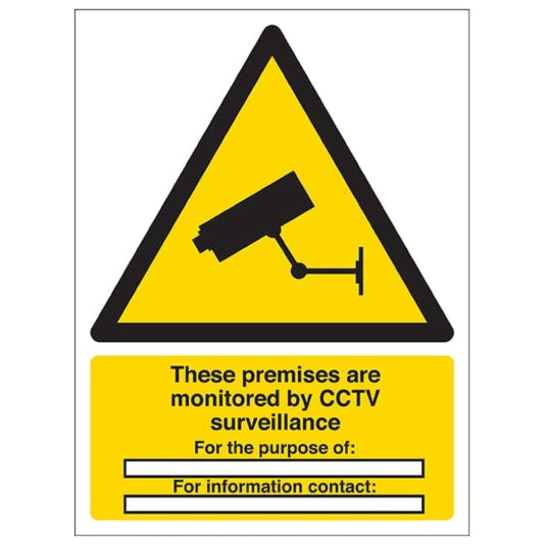 Warning Security - Monitored By CCTV For The Purpose Of? - 300 X 400mm, Multi, 300x400mm
