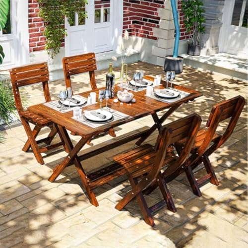Mesa de balcón pequeña con decoración de terraza exterior, sillas...