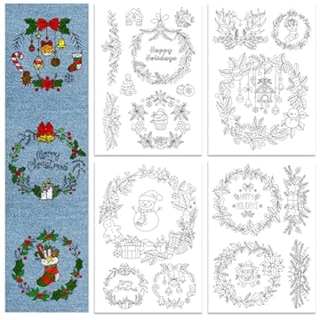 christmas wreath embroidery pattern