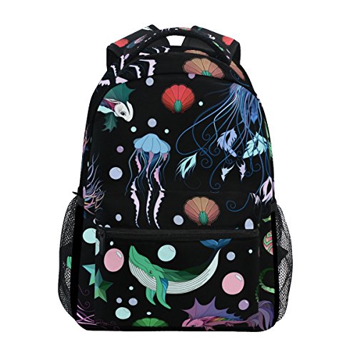 Preisvergleich Produktbild COOSUN Marine Life Meerestiere zufällige Rucksack Schultasche Reise Daypack Mehrfarbig