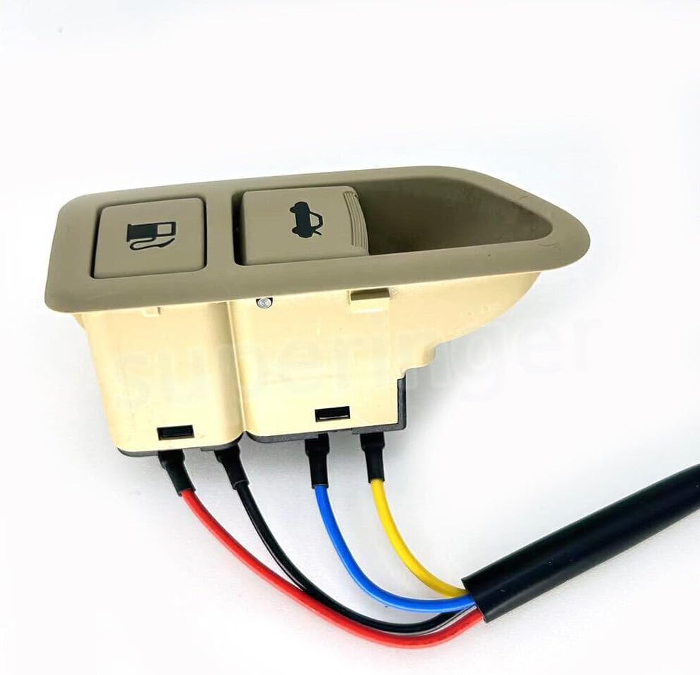 Car Fuel Tank & Rear Trunk Lid Switch Assembly Camel, Fits for 2008-2010 Hyundai Sonata, Replaces OEM 93555-3K500-V2, SW125