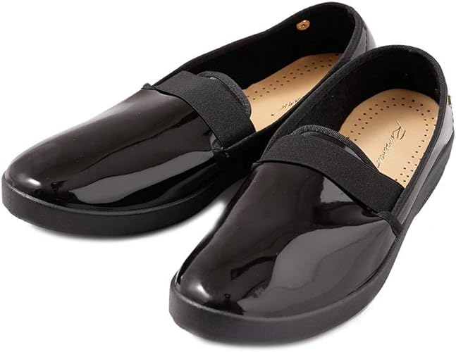 Amazon ナノ ユニバース Nano Universe エナメルスリッポン 45 ブラック Rivieras スニーカー