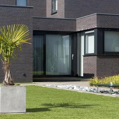 KARAT Sky Kunstrasen Outdoor Rasenteppich Meterware - Grasteppich - Rollrasen - Kunststoffrasen - Rasen für Balkon & Garten Rasen Teppichboden für Außen nach Maß 14mm Höhe, Riviera 100x100 cm