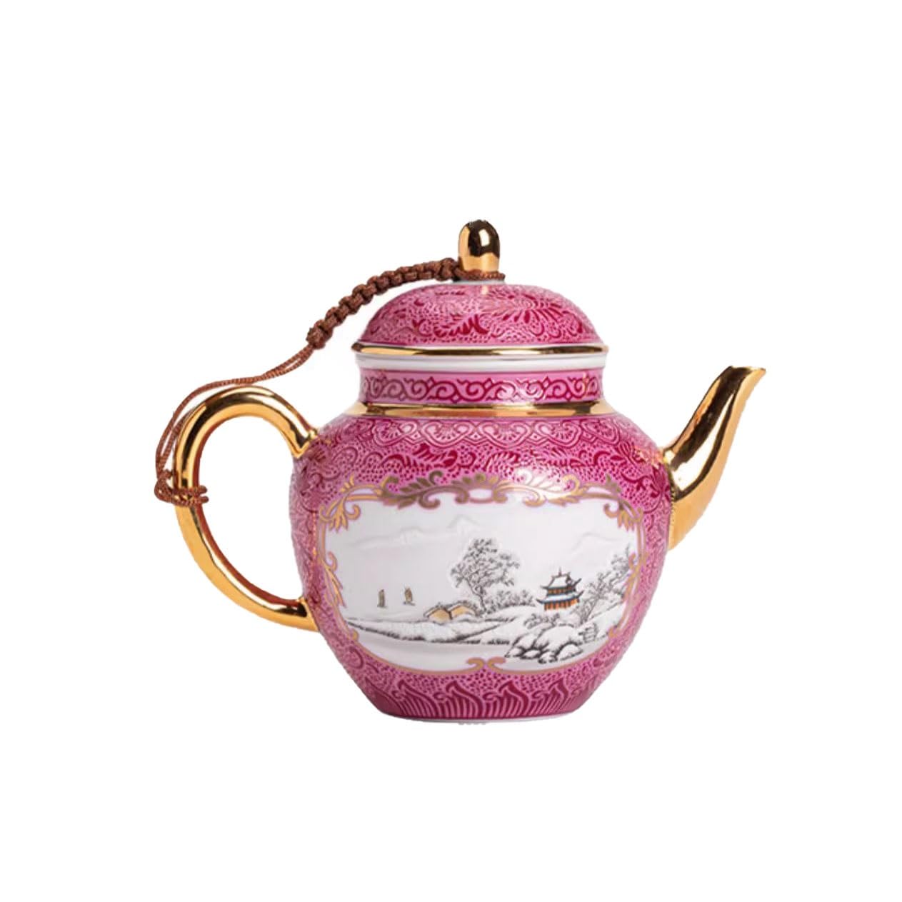 Sjdopulse Tea Set, Tea Pot Enamel Teapot Floral Print Teapot Ceramic Tea Set Teapot Teapot Kung Fu Tea Set Teapot With Filter Teapot Teapot For Infuser