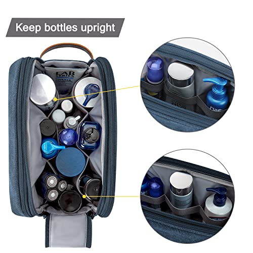 BAGSMART Toiletry Bag for Men Canvas Large Travel Toiletry Organizer Dopp Kit Water-Resistant Shaving Bag for Toiletries Accessories (Canvas Navy Blue Large) by bagsmart - Image 6