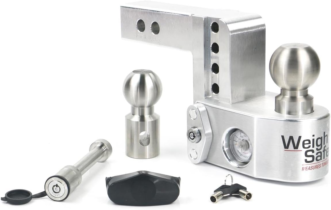 Weigh Safe WS4-2-KA Adjustable Trailer Drop Hitch, 2 in Ball