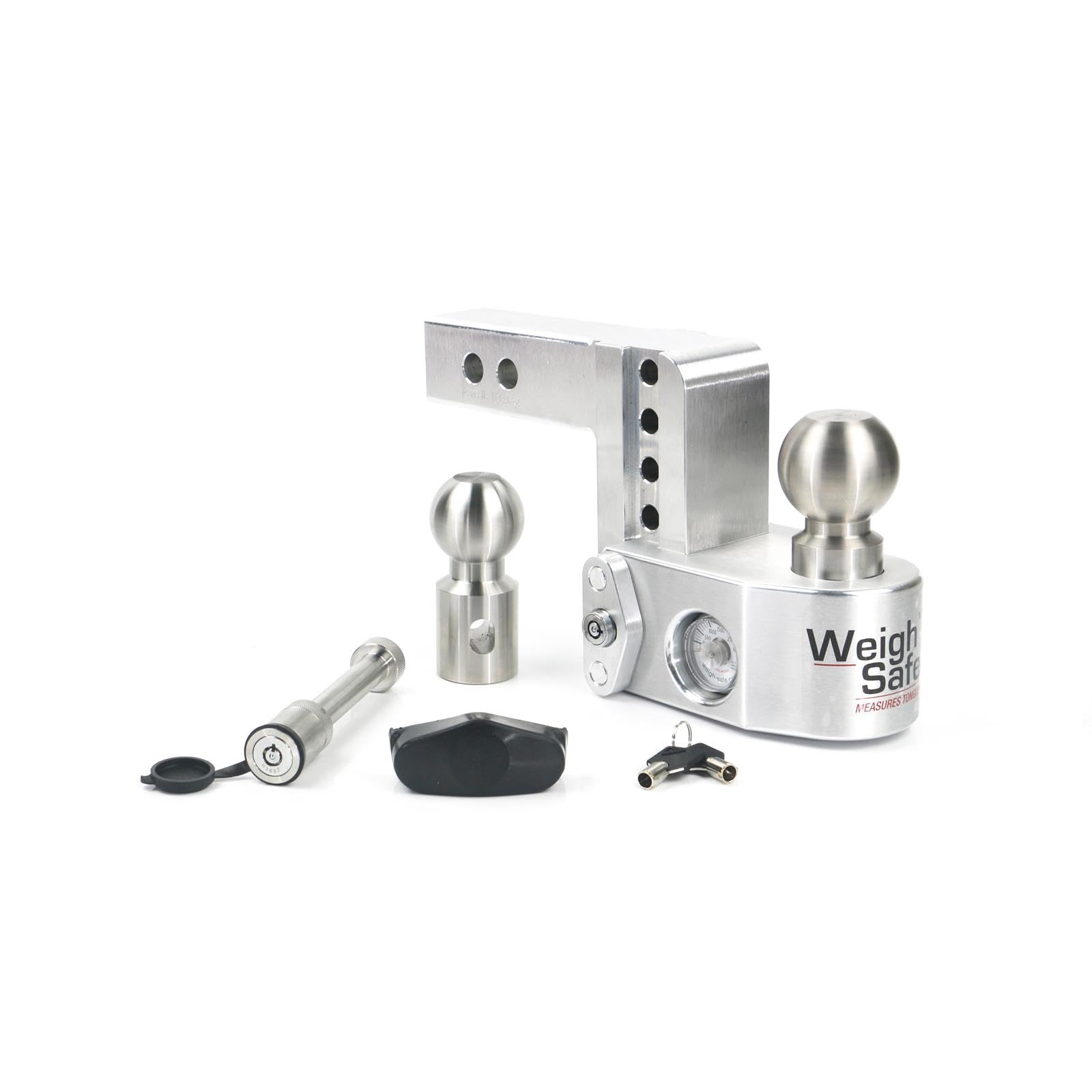Weigh Safe WS4-2-KA Adjustable Trailer Drop Hitch, 2 in Ball
